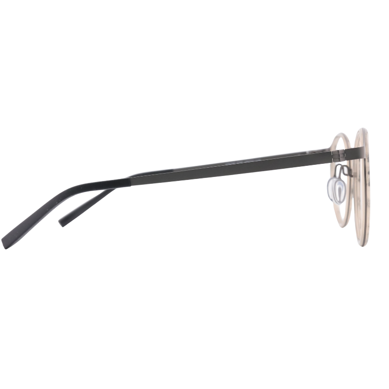 OpteLux OHN310 titanium Boston eyeglasses – ultra-slim temple side profile