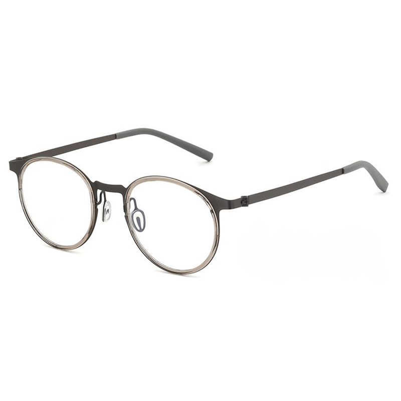 OpteLux OHN310 titanium Boston eyeglasses – refined contrast-rim design