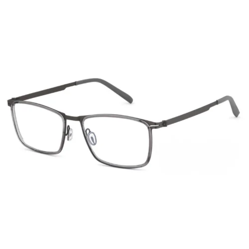 OpteLux OHN311 square glasses in solid dark graphite metal