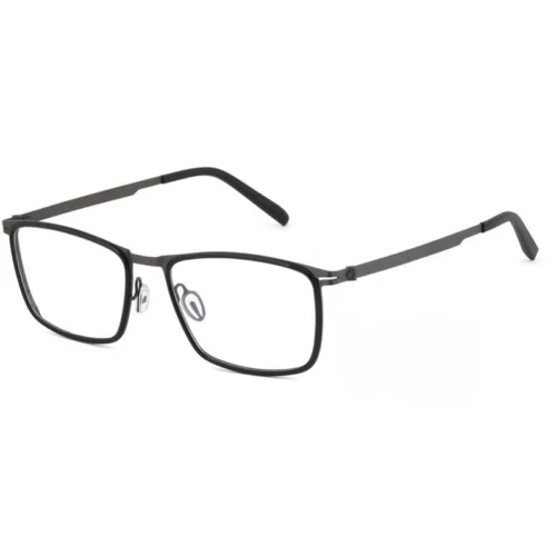 OpteLux OHN311 square glasses in classic black full metal frame