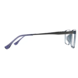OpteLux OHN660 square frame glasses side view with slim metal temple