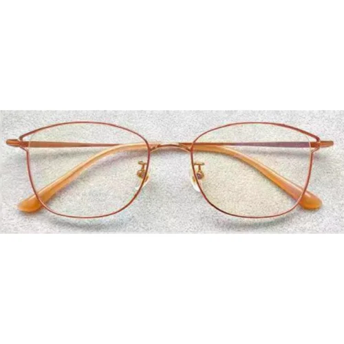 OpteLux OGL702 round eyeglasses with warm copper rim and matching temples