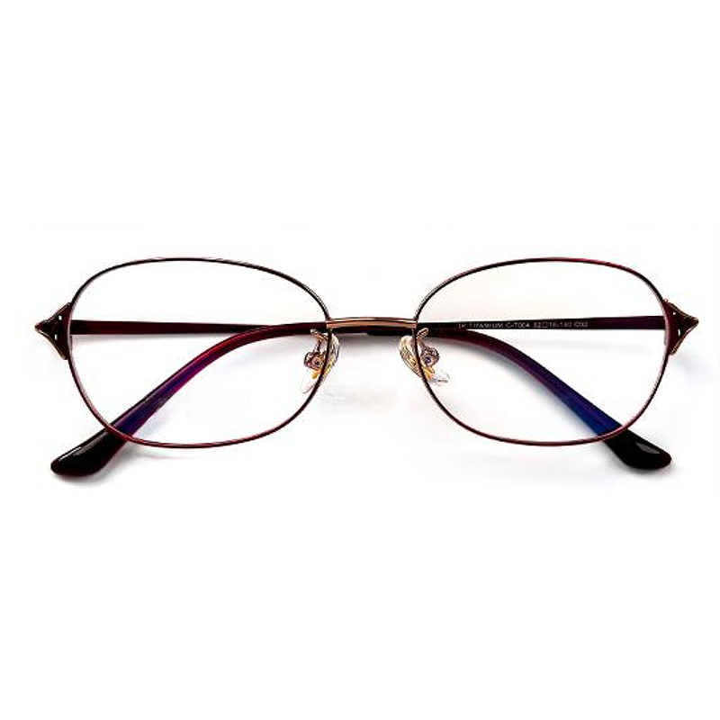 OpteLux OGL704 round eyeglasses with cool-toned rim and light temple tips