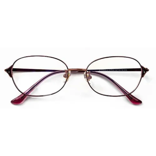 OpteLux OGL704 round eyeglasses with deep-toned rims and contrasting inner temple