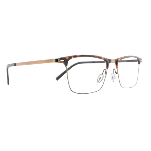 Business Browline Glasses – OpteLux OSZ052 Titanium Browline Eyewear 45 Degree Angle Premium Finish