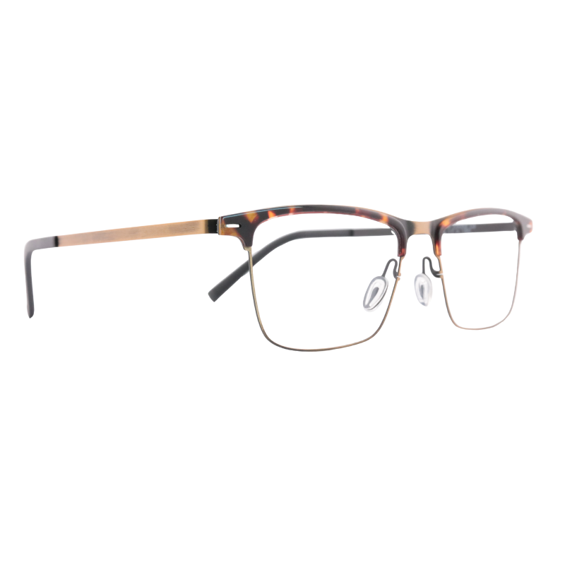 Business Browline Glasses – OpteLux OSZ052 Titanium Browline Eyewear 45 Degree Angle Premium Finish