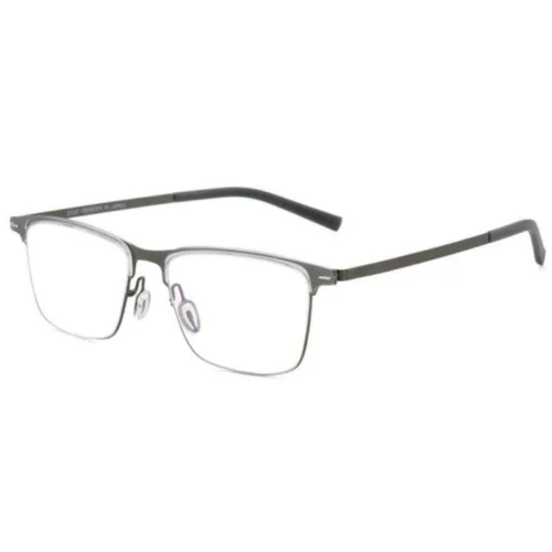 Business Browline Glasses – OpteLux OSZ052 titanium semi rimless browline frame in gunmetal