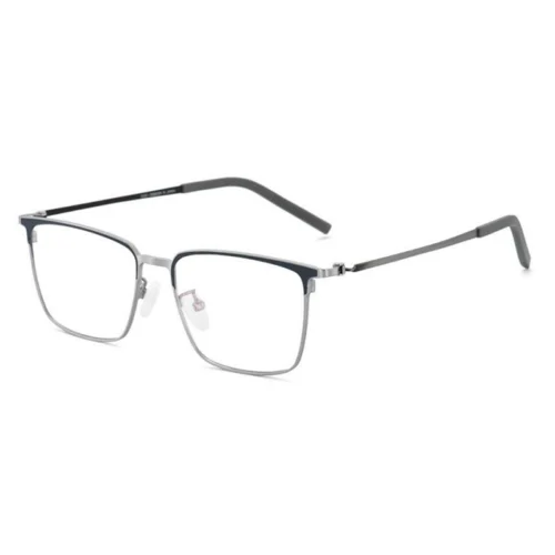 OpteLux OSZ071 silver business square glasses – lightweight titanium frame for modern professionals.