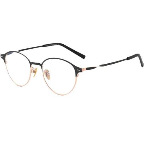 Titanium Boston frame eyewear lightweight top angle – OpteLux OSZ636