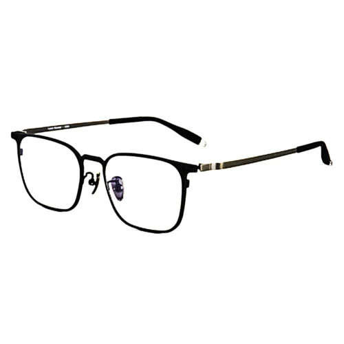 OpteLux OSZ681 black retro glasses frames – titanium square eyeglasses with a classic professional style.