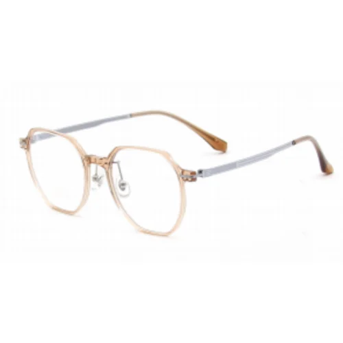 OpteLux OYH8406 crown glasses in champagne transparent frame with warm temple tips