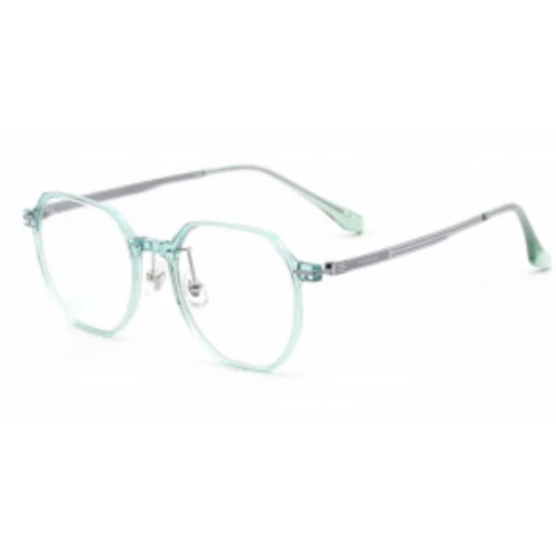 OpteLux OYH8406 crown glasses in aqua transparent frame with mint temple tips