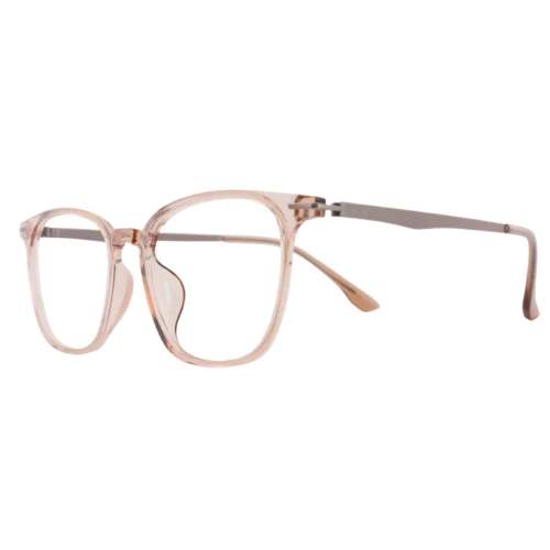 OpteLux OYH8412 rose browline eyeglasses angled view