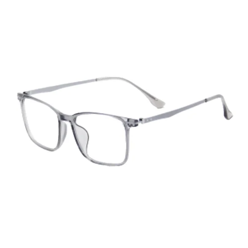 OpteLux OYH8413 transparent grey square eyeglasses with titanium temples