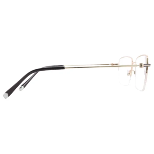 OpteLux OKA9245 titanium square glasses – slim gold temple side view