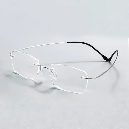 OpteLux ONC1621 rimless glasses – ultra-slim metal frame with rectangular lenses