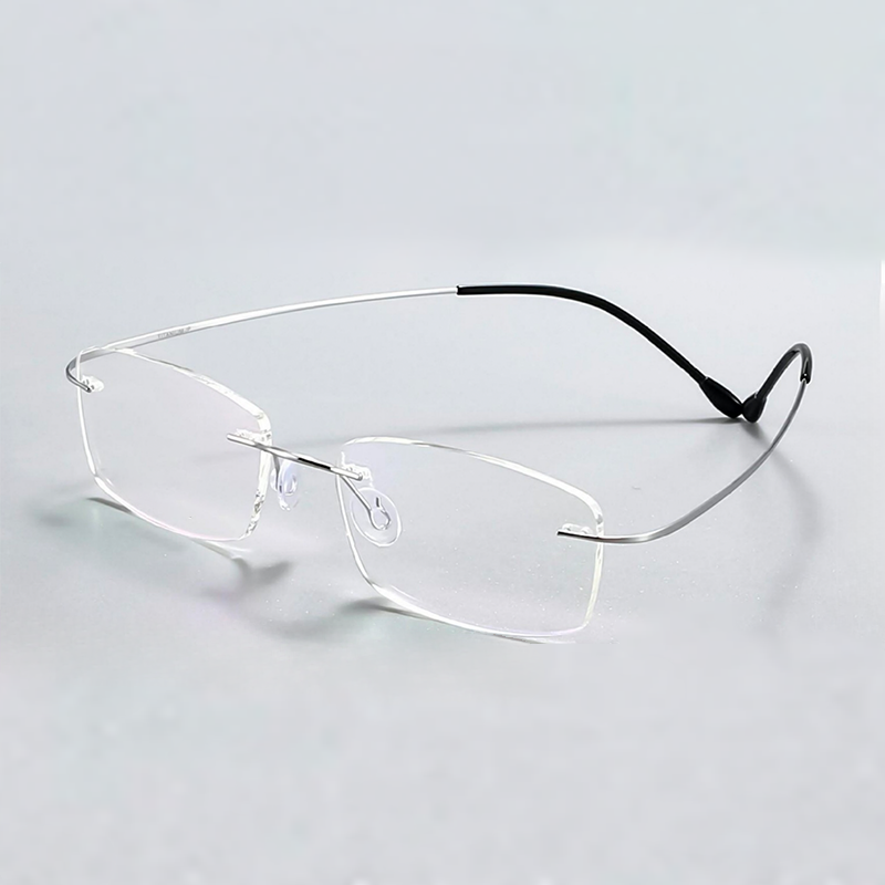 OpteLux ONC1621 rimless glasses – ultra-slim metal frame with rectangular lenses