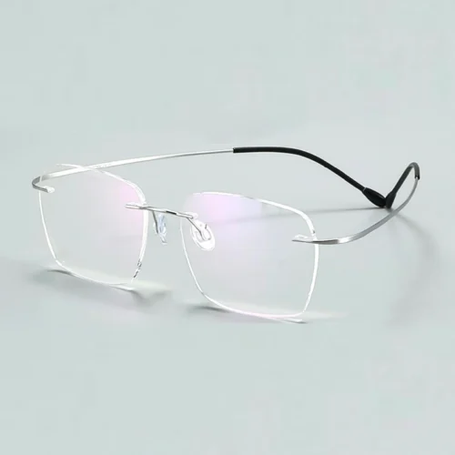OpteLux ONC1625 rimless glasses in light titanium finish