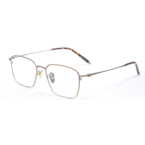 Optelux ONC8973 square glasses in warm gold tone with tortoiseshell arms