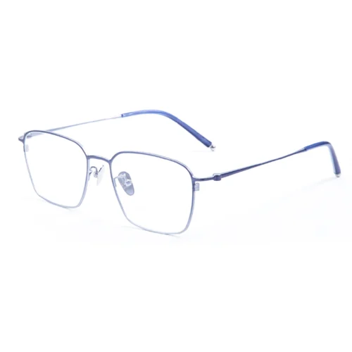 Optelux ONC8973 square glasses in matte blue with matching temples