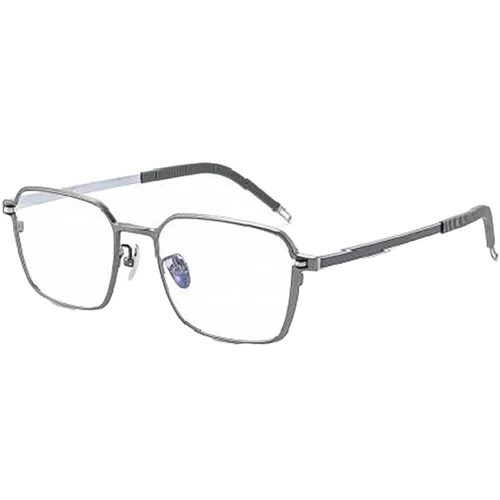 OpteLux ONC136 square frame glasses in light metallic finish three quarter view