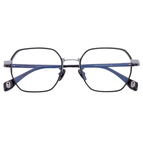 OpteLux ONC109 crown glasses dark geometric frame front angle