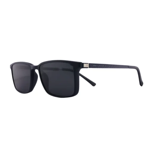 Clip-On Sunglasses OJO199 in matte navy with fitted dark grey sun lenses – front angle