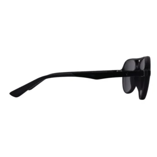 Side view of Clip-On Aviator Sunglasses OJO1914 with black temples and dark lenses