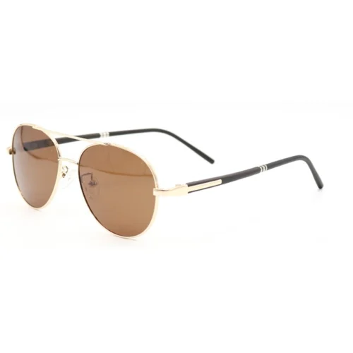 OpteLux OJO8122 polarized aviator sunglasses highlighting double bridge and temples