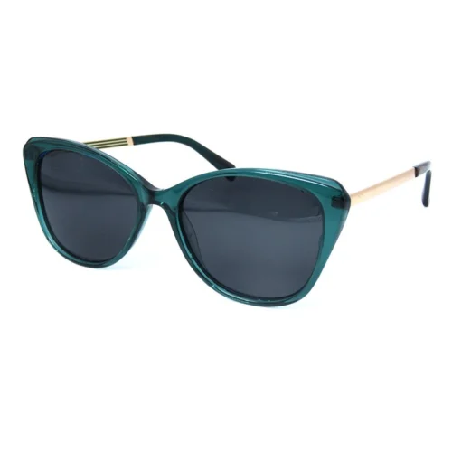 OpteLux OJO7821 polarized cat eye sunglasses – dark green frame front angle
