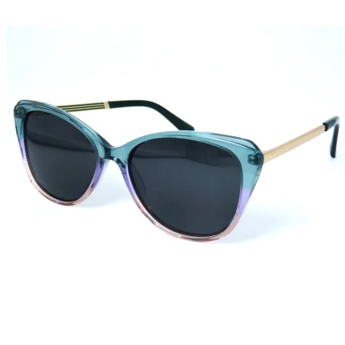 OpteLux OJO7821 polarized cat eye sunglasses – blue violet rose gradient front angle
