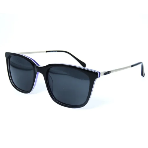 OpteLux OJO7814 Square Sunglasses silver and violet-accent edition