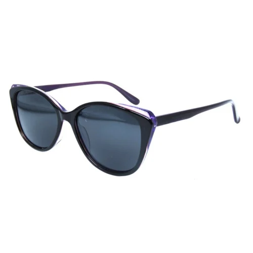Optelux OJO6952 cat-eye sunglasses, deep plum front with black temples