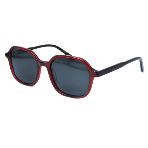 OpteLux OJO6961 vintage sunglasses – translucent wine red frame with dark gray lenses