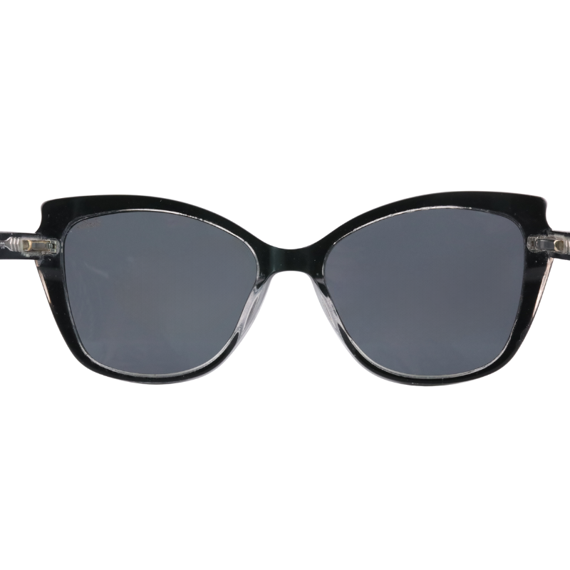 Front view of black OpteLux OJO6969 cat-eye sunglasses