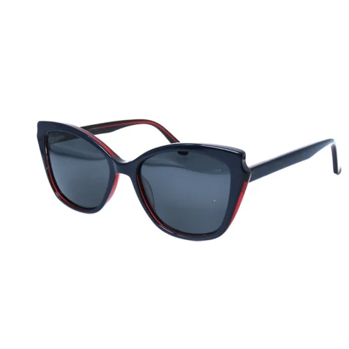 OpteLux OJO6969 cat-eye sunglasses in black with deep smoke lenses (alt angle)