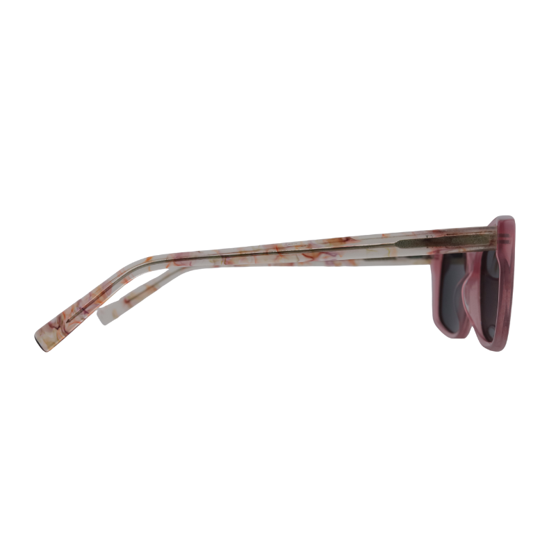 Side view—rose front with marble-effect temples | OpteLux OJO711 trendy sunglasses