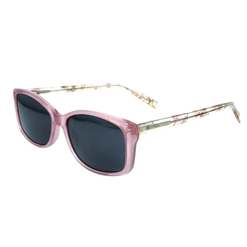 Light rose trendy sunglasses with translucent marble temples | OpteLux OJO711