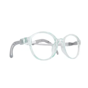 Transparent green kids glasses frames by OpteLux OLB7202 with round shape