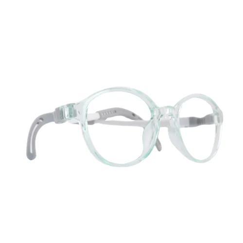 Transparent green kids glasses frames by OpteLux OLB7202 with round shape