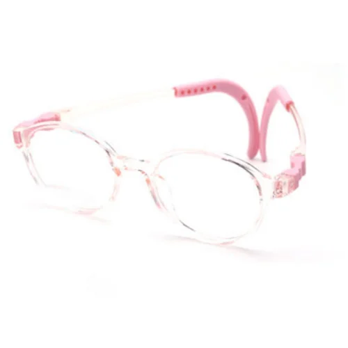 Pink flexible kids glasses frames with adjustable grip – OpteLux OLB7202