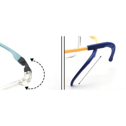 Flexible temples and adjustable tips on OpteLux Kids’ Browline Full Frame eyeglasses