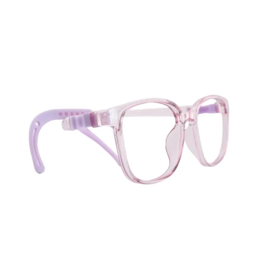 OpteLux OLB7205 transparent pink lavender protective frame – best glasses for teenager study comfort