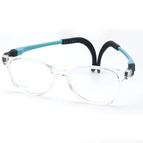 OpteLux OLB7205 transparent clear frame with blue temple design – best glasses for teenager durable comfort