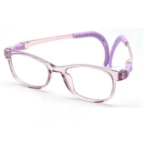 Light purple kids’ eyeglasses – OpteLux OLB7207 with lavender and pink tones