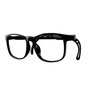 OpteLux OLB7208 flexible kids glasses frames front display in black.