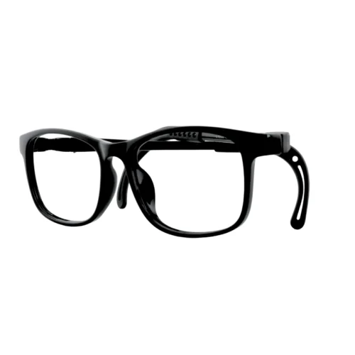 OpteLux OLB7208 flexible kids glasses frames front display in black.