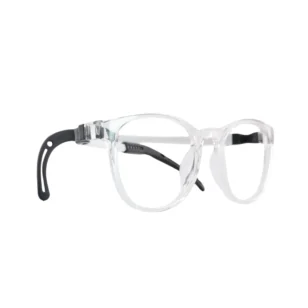 Clear kids glasses frames with black flexible temple design – OpteLux OLB7201
