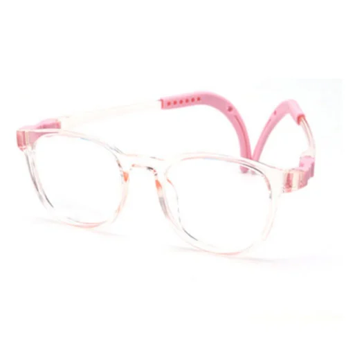 Pink flexible kids glasses frames – OpteLux OLB7201 protective design