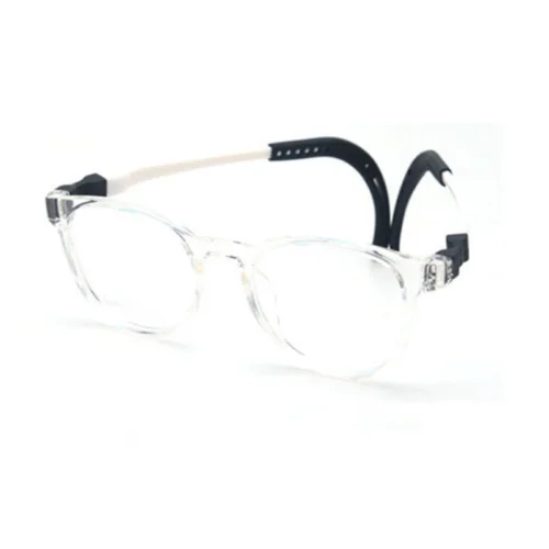 Transparent flexible kids glasses frames with black strap support – OpteLux OLB7201